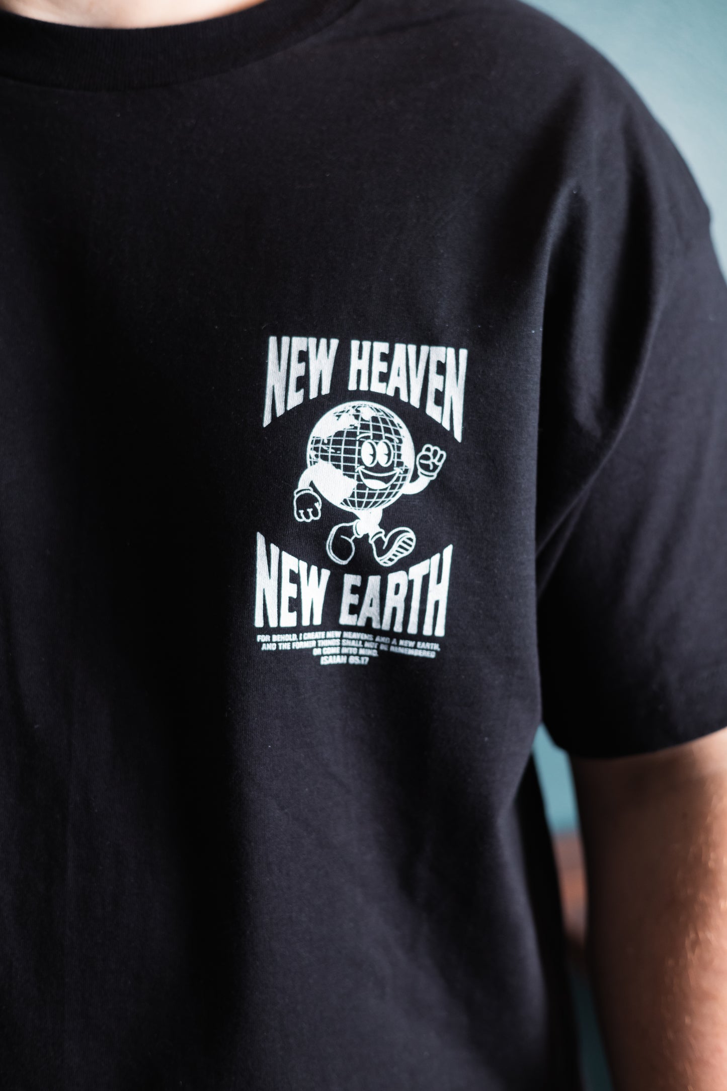 New Heaven New Earth - Black Heavyweight Tee