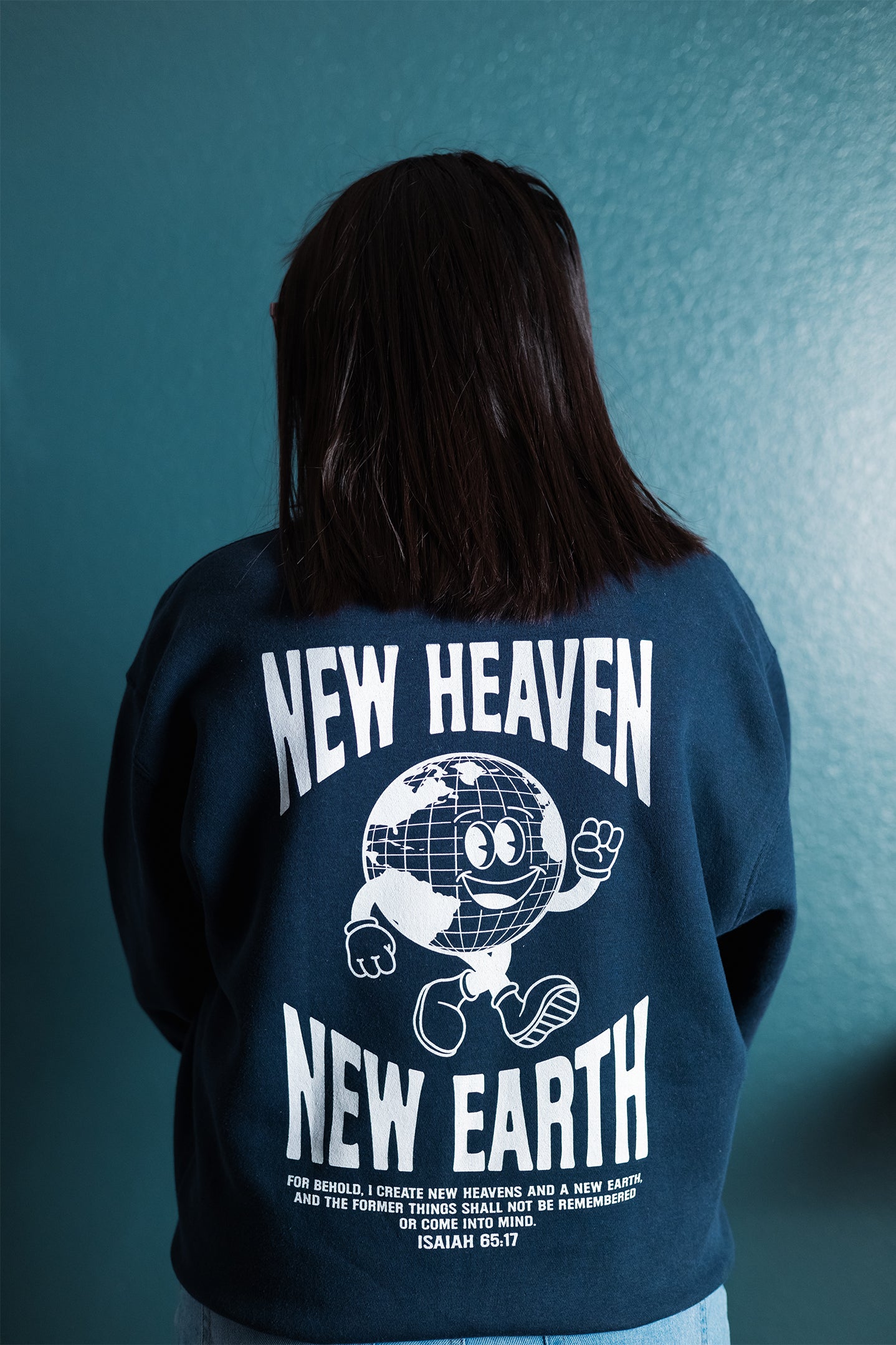 New Heaven New Earth - Navy Blue Crewneck