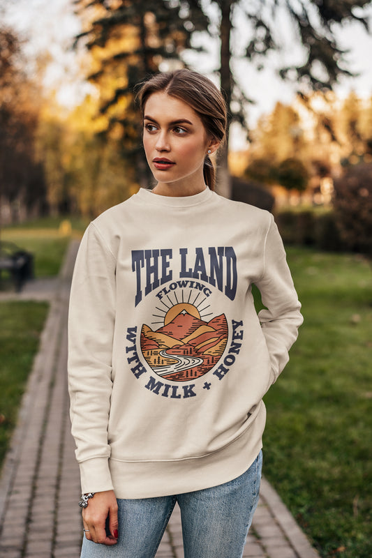The Land Flowing with Milk & Honey - Crewneck Sweatshirt